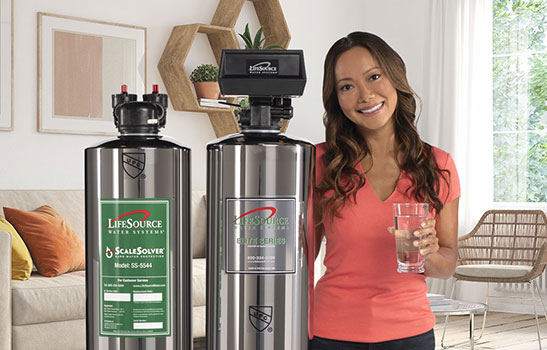 thumbnail of lifesource water tanks with a female model